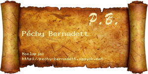 Péchy Bernadett névjegykártya