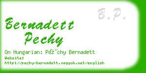 bernadett pechy business card